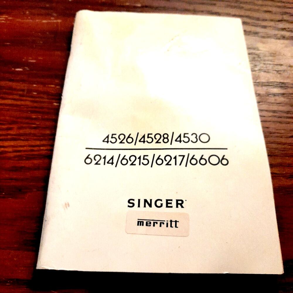 Vintage Singer Sewing Machine Manual 4526/4528/4530/6214/6215/6217/6606